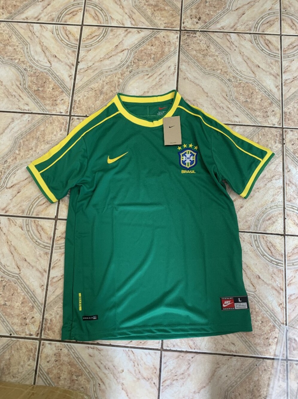 Nike Brazil 1998 Retro Goalkeeper Jersey Size L